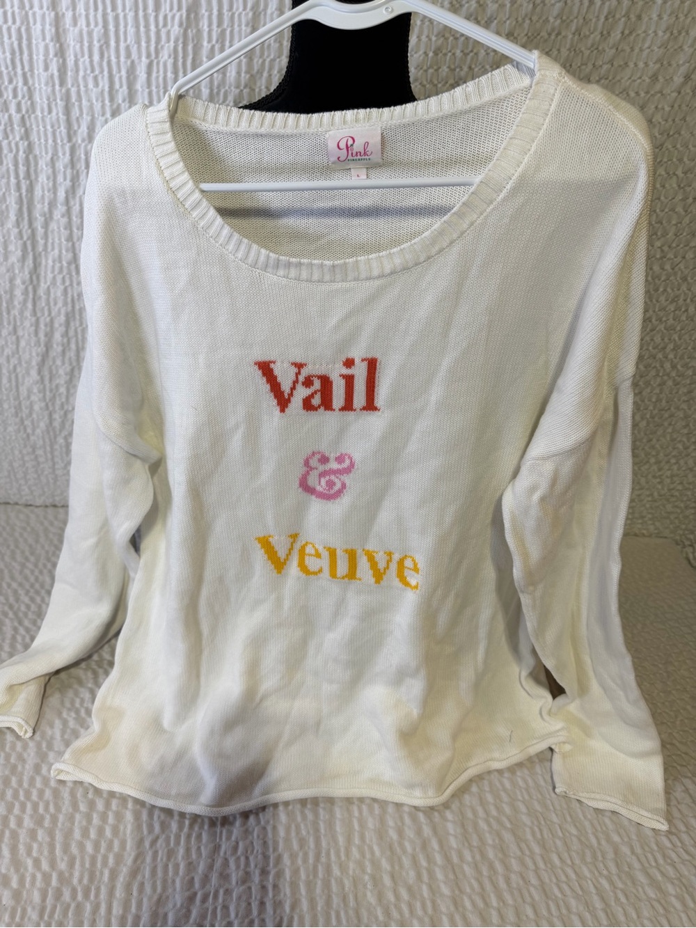 Pink White 'Vail & Veuve' Knit Sweater